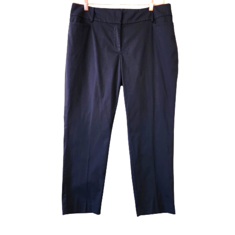 LOFT Outlet NWT Black Curvy Ankle Pant Cotton Size 12 #0349
